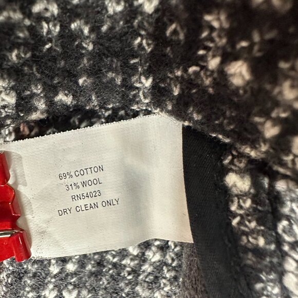 Banana Republic Skirt Womens 4 Black Cotton Wool Italian Pencil Side Zip Vents - Picture 5 of 7